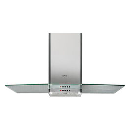 68516391A Flat Glass IX/A/60 - Cappa a parete aspirante 60 cm, 336 m³/h, Classe D, 62 dB, Comandi meccanici, 3 velocità, Filtro antigrasso in alluminio, Illuminazione LED 2x2,5 W, Acciaio inox e vetro