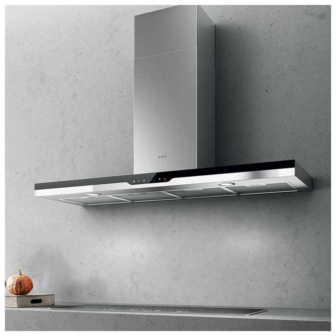 Image of Elica PRF0110503 Top Sense IXBL-F-60 – Cappa a parete aspirante 60 cm, 700 m³-h, Classe A, 64 dB, Controllo touch 3S+B con sensore, Filtro antigrasso in alluminio, Illuminazione LED 2x2,5 W, Acciaio inox e vetro nero