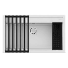 Bundle Lavello Best 360 86x51 1 Vasca grande Bianco 96 Rollmat Colander