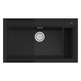 Bundle Lavello Best 360 86x51 1 VASCA GRANDE Black 86 Rollmat Colander