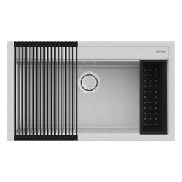 Bundle Lavello Best 360 86x51 1 vasca grande Aluminium 79 Rollmat Colander