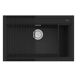 Bundle Lavello Best 130 79x51 1 vasca nero 86 Rollmat Colander