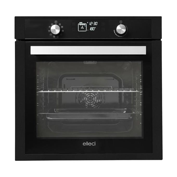 Elleci FGPP60240NS Forno Elettrico Multifunzione da Incasso Capacità 78 Litri Classe energertica A+ 10 Programmi Manopole Silver 59,5 cm Nero G40