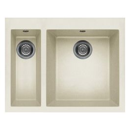 LGQ15062 Lavello granitek 2 vasche 59 cm Bianco antico