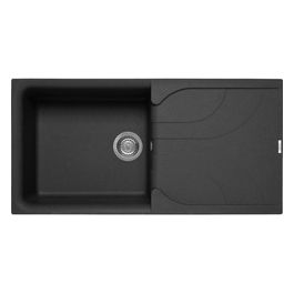 LME48070 Ego 480 Lavello Ghisa gocciolatoio reversibile 1 Vasca 100 cm Nero