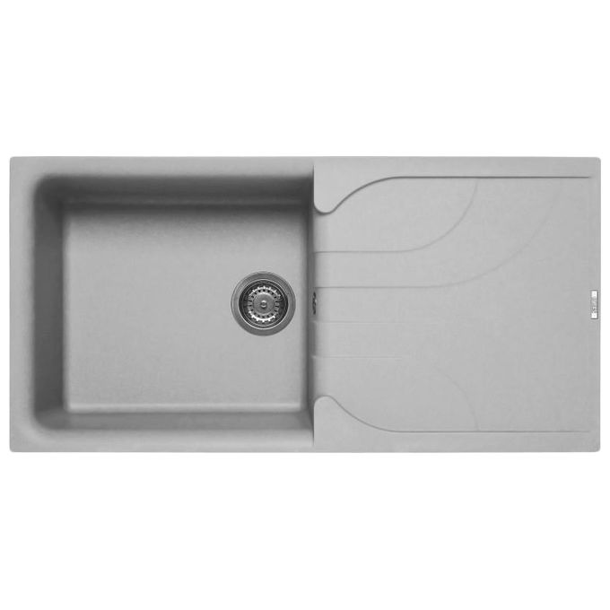 Elleci LME48079 Ego 480 Lavello Alluminio gocciolatoio reversibile 1 Vasca 100 cm