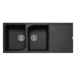 LME50070 Ego 500 Lavello Ghisa gocciolatoio reversibile 2 Vasche 116 cm