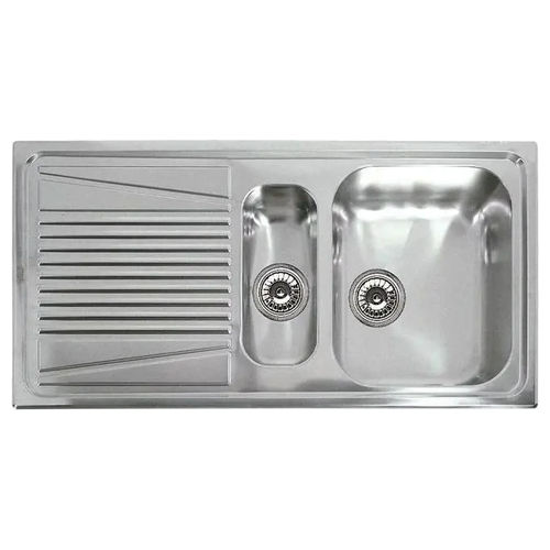 River 475 LIR475SACDX – Lavello da incasso 1,5 vasche + gocciolatoio, Acciaio inox satinato, 100x50 cm, da incasso, Inox satinato