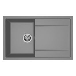 Lavello Life 300 79x50cm 1 Vasca con Gocciolatoio Titanium 73