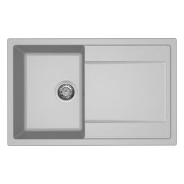 LAVELLO LIFE 300 79x50 1 Vasca con gocciolatorio alluminio 79