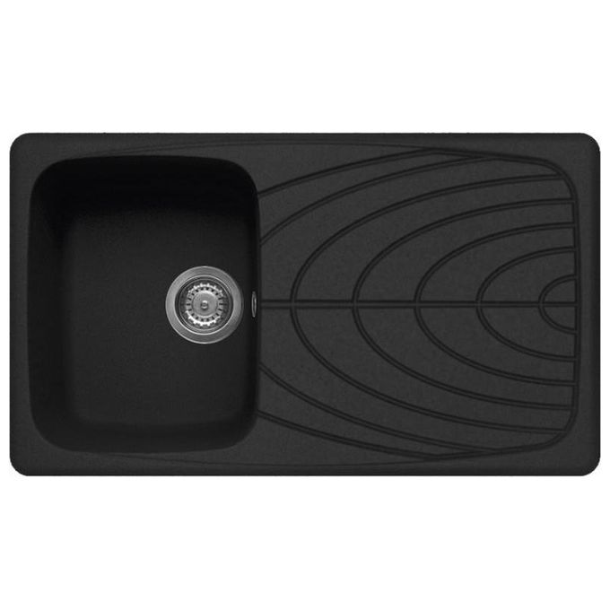 Elleci LGM40040 Master 400 Lavello Granitek gocciolatoio reversibile 1 Vasca 86 cm Nero