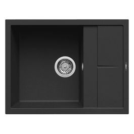 LAVELLO  UNICO 125 65X50 1 VASCA CON GOCCIOLATOIO NERO 86