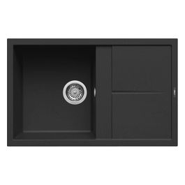 LAVELLO UNICO 300 79X50 1 VASCA NERO 86