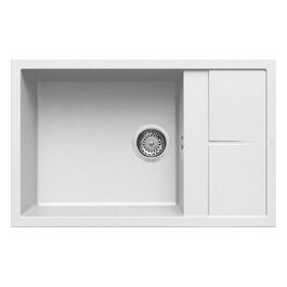 LAVELLO UNICO 310 78X50 1 VASCA CON GOCCIOLATOIO BIANCO 96