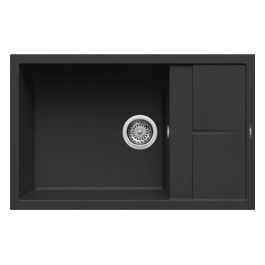 Lavello Unico 310 78x50cm 1 Vasca con Gocciolatoio Black 86