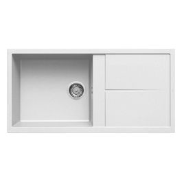 LAVELLO UNICO 480 100X50 1 VASCA CON GOCCIOLATOIO BIANCO 96