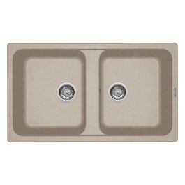 LG245051 Lavello da Incasso 2 vasche 86 x 50 cm finitura Granitek Avena 51 Life 500
