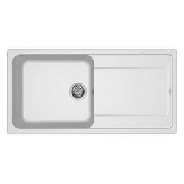 LG248068 Lavello da Incasso 1 vasca grande con gocciolatoio Reversibile 100 x 50 cm finitura Granitek Bianco 68 Life 410