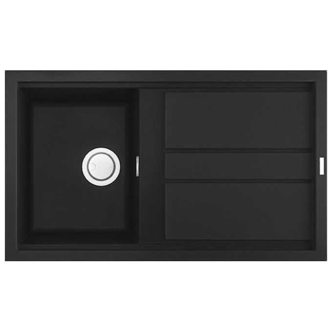 Elleci LGB40040 Best 400 Lavello Granitek Gocciolatoio reversibile 1 Vasca 86 cm Nero