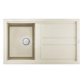 LGB40062 Best 400 Lavello Granitek Gocciolatoio reversibile 1 Vasca 86 cm Bianco antico