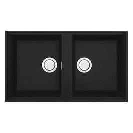 LGB45040BSO Best 450 Lavello Granitek 2 Vasche 84 cm Nero
