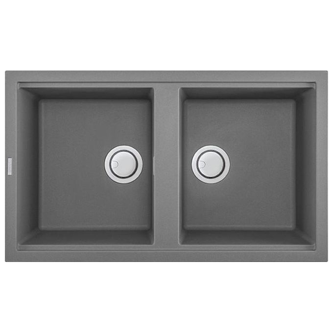 Elleci LGB45048 Best 450 Lavello Granitek 2 Vasche  86 cm Grigio cemento