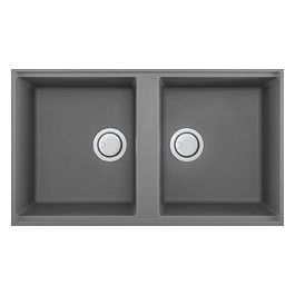 LGB45048BSO Best 450 Lavello Granitek 2 Vasche 86 cm Grigio cemento