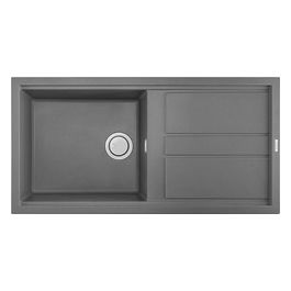 LGB48048 Best 480 Lavello Granitek Gocciolatoio reversibile 1 Vasca 100 cm Grigio cemento