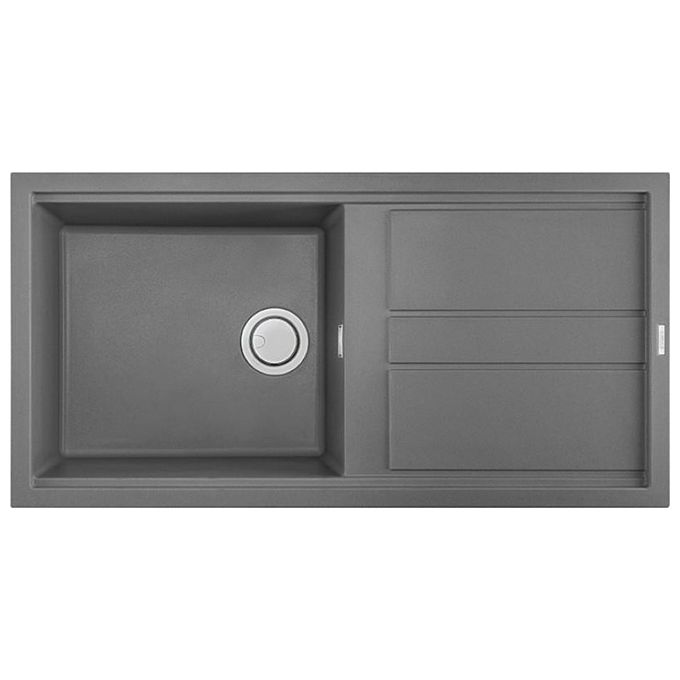 Elleci LGB48048 Best 480 Lavello Granitek Gocciolatoio reversibile 1 Vasca 100 cm Grigio cemento