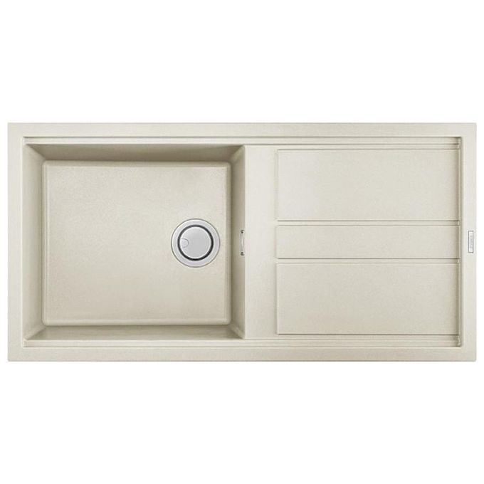 Elleci LGB48062 Best 480 Lavello Granitek gocciolatoio reversibile 1 Vasca 100 cm Bianco antico