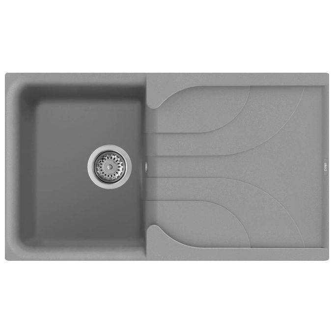 Elleci LGE40048 Ego 400 Lavello Granitek Gocciolatoio reversibile 1 Vasca 86 cm Grigio cemento