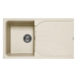 LGE40062 Ego 400 Lavello Granitek gocciolatoio reversibile 1 Vasca 86 cm Bianco antico