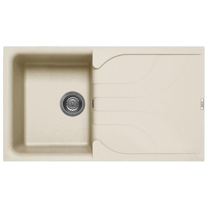 Elleci LGE40062 Ego 400 Lavello Granitek gocciolatoio reversibile 1 Vasca 86 cm Bianco antico