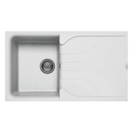 LGE40068 Ego 400 Lavello Granitek gocciolatoio reversibile 1 Vasca 86 cm Titanio