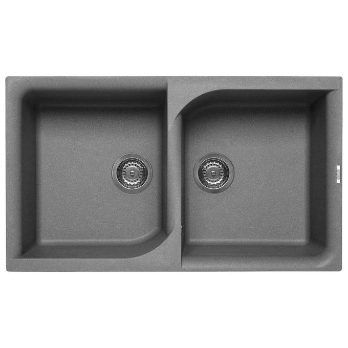 Elleci LGE45048 Ego 450 Lavello Granitek 2 Vasche 86 cm Grigio cemento