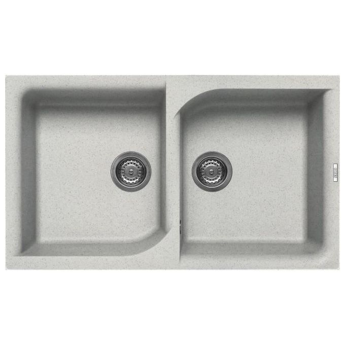 Elleci LGE45052 Ego 450 Lavello Granitek 2 Vasche 86 cm Bianco