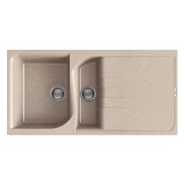 LGE47551 Ego 475 Lavello Granitek gocciolatoio reversibile 1 Vasca e mezza 100 cm Avena