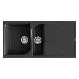 LGE47559 Ego 475 Lavello Granitek gocciolatoio reversibile 1 Vasca e mezza 100 cm Antracite