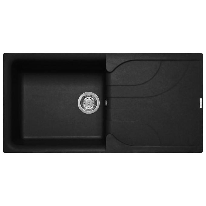 Elleci LGE48040 Ego 480 Lavello Granitek Gocciolatoio reversibile 1 Vasca 100 cm Nero