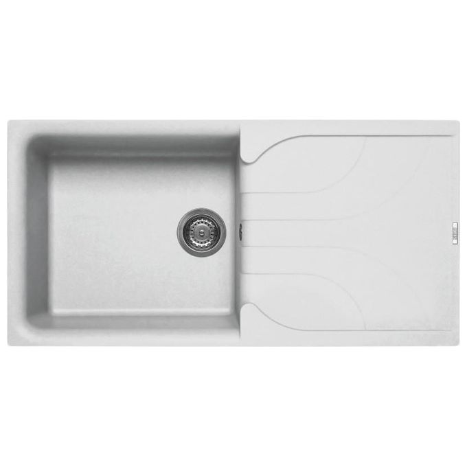 Elleci LGE48068 Ego 480 Lavello Granitek gocciolatoio reversibile 1 Vasca 100 cm Titano