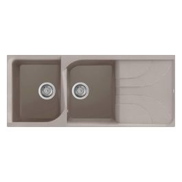 LGE50043 Ego 500 Lavello Granitek gocciolatoio reversibile 2 Vasche 116 cm Tortora