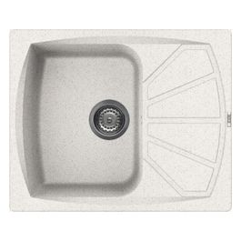 LGL12552 Living 125 Lavello Granitek gocciolatoio reversibile 1 Vasca 61 cm Bianco