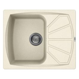 LGL12562 Living 125 Lavello Granitek gocciolatoio reversibile 1 Vasca 61 cm Bianco antico
