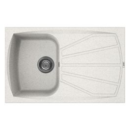 LGL30052 Living 300 Lavello Granitek gocciolatoio reversibile 1 Vasca 79 cm Bianco