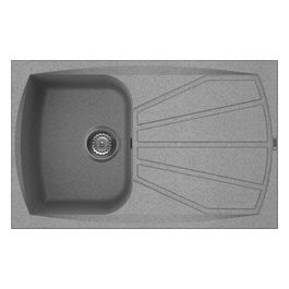 LGL30055 Living 300 Lavello Granitek Gocciolatoio reversibile 1 Vasca 79 cm Grigio pietra