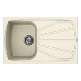 LGL30062 Living 300 Lavello Granitek gocciolatoio reversibile 1 Vasca 79 cm Bianco antico
