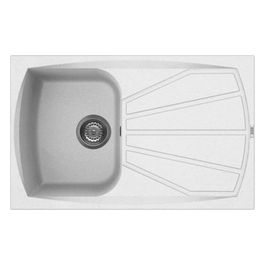 LGL30068 Living 300 Lavello Granitek gocciolatoio reversibile 1 Vasca 79 cm Bianco titano