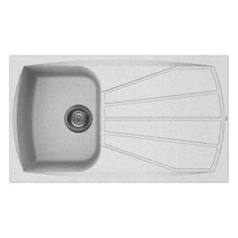 LGL40052 Living 400 Lavello gocciolatoio reversibile 1 Vasca 86 cm Bianco pietra