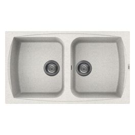 LGL45052 Living 450 Lavello Granitek 2 Vasche 86 cm Bianco
