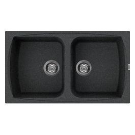 LGL45054 Living 450 Lavello Granitek 2 Vasche 86 cm Nero